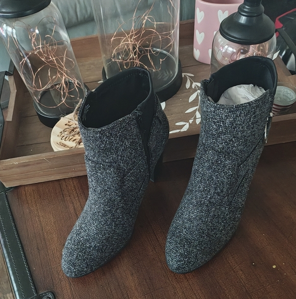 Kelly & Katie Shoes - Kelly & Katie Charcoal Ankle Booties